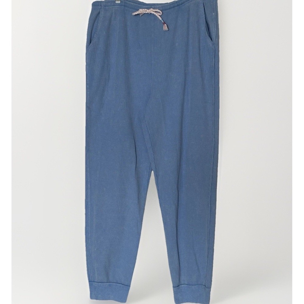 Sunnyside By‎ Sundry Blue Waffle Knit Drawstring Lounge Pants Womens XL